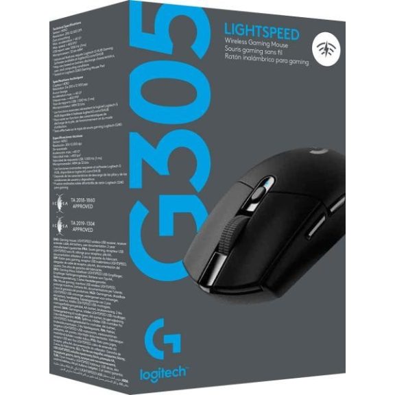 Logitech G305 vezeték nélküli gamer egér, fekete, szürke (910-005282) Logitech G305 vezeték nélküli gamer egér, fekete, szürke (910-005282)