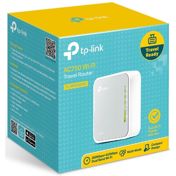 Tp-Link TL-WR902AC AC750 utazó router Tp-Link TL-WR902AC AC750 utazó router