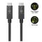 Goobay USB-C adat- és gyorstöltő kábel, 1m, fekete 49254