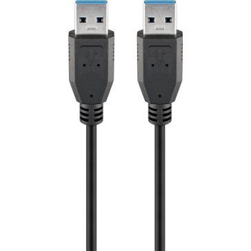 Goobay USB 3.0 (apa) - USB 3.0 (apa) kábel, 0,5 m, fekete
