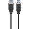 Goobay USB 3.0 (apa) - USB 3.0 (apa) kábel, 1 m, fekete