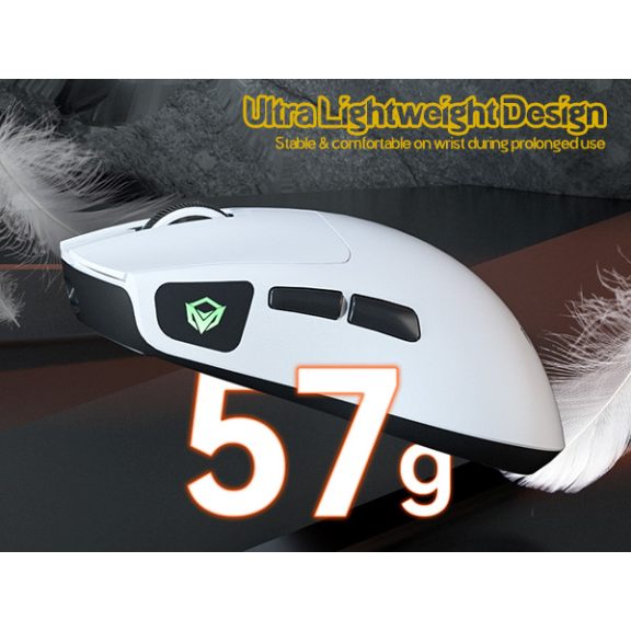 Meetion GW12 2,4G+Bluetooth+vezetékes gamer egér (fehér) Meetion GW12 2,4G+Bluetooth+vezetékes gamer egér (fehér)
