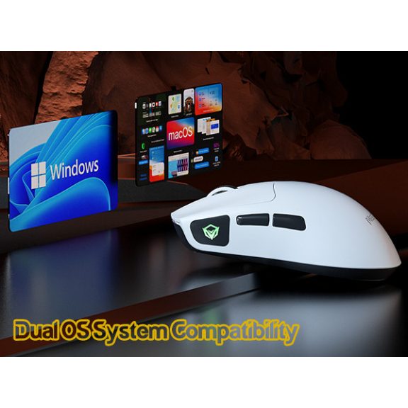 Meetion GW12 2,4G+Bluetooth+vezetékes gamer egér (fehér) Meetion GW12 2,4G+Bluetooth+vezetékes gamer egér (fehér)