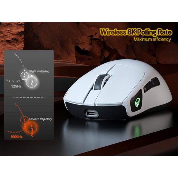 Meetion GW12 2,4G+Bluetooth+vezetékes gamer egér (fehér) Meetion GW12 2,4G+Bluetooth+vezetékes gamer egér (fehér)