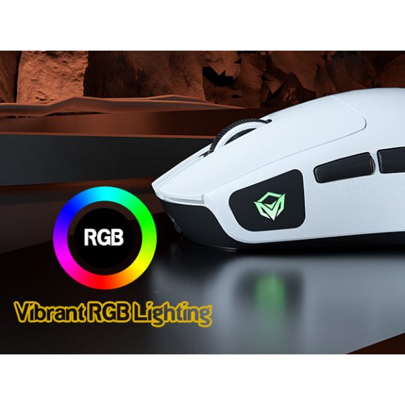 Meetion GW12 2,4G+Bluetooth+vezetékes gamer egér (fehér) Meetion GW12 2,4G+Bluetooth+vezetékes gamer egér (fehér)