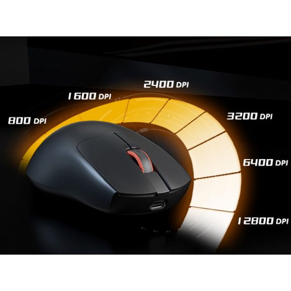 Meetion GW12 2,4G+Bluetooth+vezetékes gamer egér (fekete) Meetion GW12 2,4G+Bluetooth+vezetékes gamer egér (fekete)
