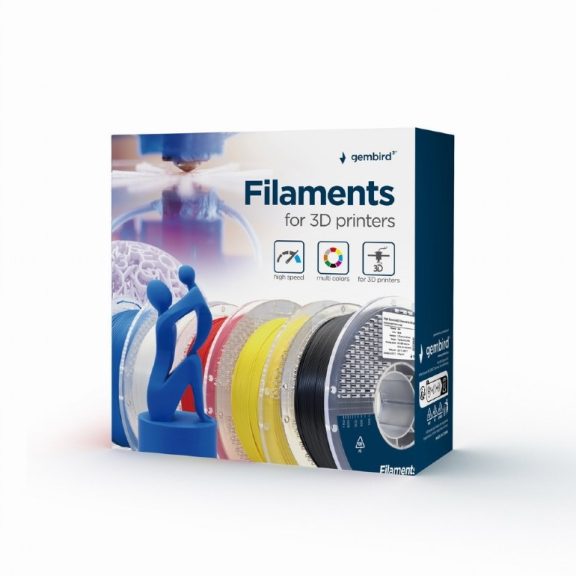 Gembird filament PLA extra flexible black, 1,75 MM, 1 KG Gembird filament PLA extra flexible black, 1,75 MM, 1 KG