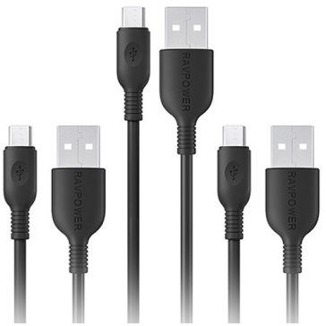 Ravpower RP-LC012 MICRO USB kábel, 3 db fekete