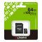 Memóriakártya Micro SDXC 64GB Kingston Canvas Select Plus Gen3 Class 10 UHS-1 A1 V10 + Adaprer