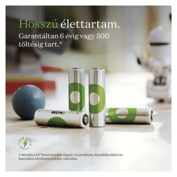 GP ReCyko NiMH Akkumulátor HR6 (AA) 2100mAh 4db (ár/csom) GP ReCyko NiMH Akkumulátor HR6 (AA) 2100mAh 4db (ár/csom)