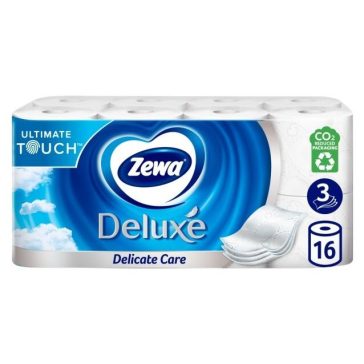   Toalettpapír 3 rétegű 16 tekercs/csomag Zewa Deluxe Pure White