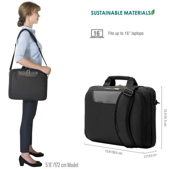 Everki Advance Eco 16" notebook táska, fekete
