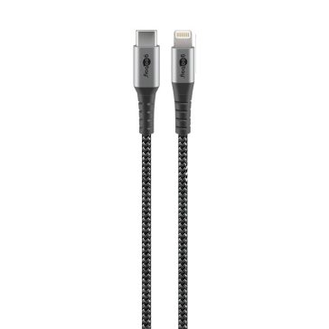   Goobay Lightning - USB-C adat- és töltőkábel, 1m, asztroszürke