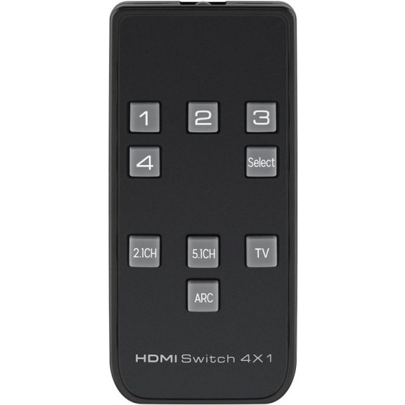 Goobay HDMI switch 4 port, audio kimenettel és távirányítóval (4K 60 Hz)