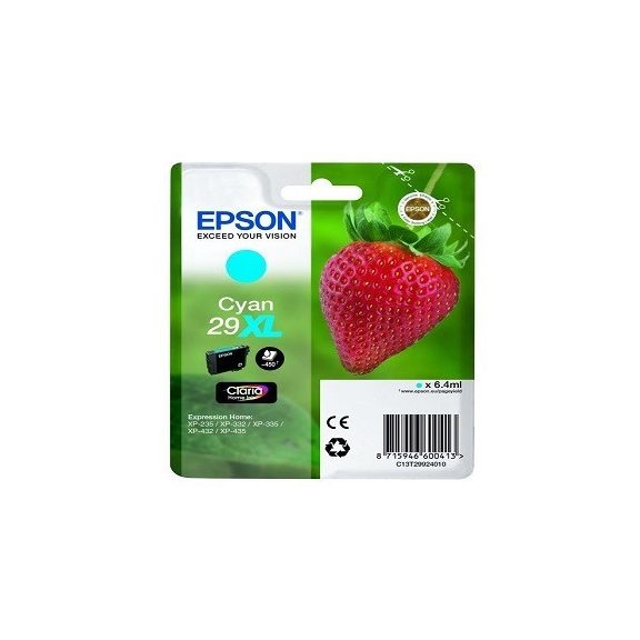 Epson tinta T2992 cyan (29XL) (lejárt szavatosságú termék) Epson tinta T2992 cyan (29XL) (lejárt szavatosságú termék)