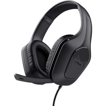   Trust Fejhallgató - GXT415 Zirox (multiplatform; nagy-párnás; mikrofon; hangerőszabályzó; 3.5mm jack; fekete)