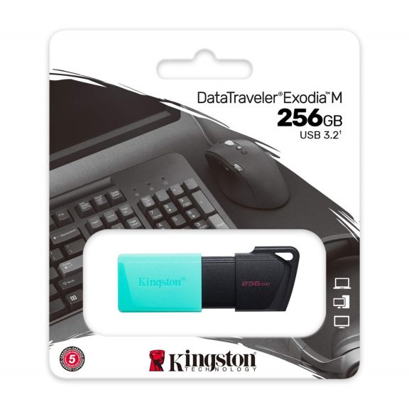 Pendrive 256GB Kingston DT Exodia M USB 3.2 fekete-kékeszöld Pendrive 256GB Kingston DT Exodia M USB 3.2 fekete-kékeszöld