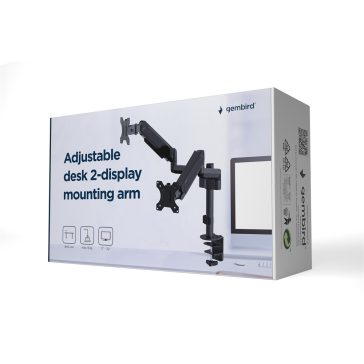 Gembird asztali dupla monitor tartókar (MA-DA2P-01)