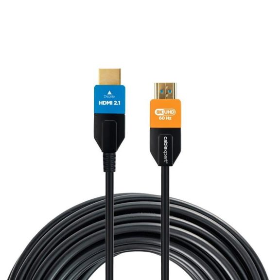 Gembird Aktív optikai (AOC) ultra nagy sebességű HDMI kábel Ethernettel "AOC sorozat", 10 m (CC-HDMI8K-AOC-10M) Gembird Aktív optikai (AOC) ultra nagy sebességű HDMI kábel Ethernettel "AOC sorozat", 10 m (CC-HDMI8K-AOC-10M)