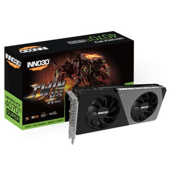   Vga kártya Inno3D GeForce RTX 4070 Ti Super 12GB Twin X2 (Felbontott csomagolás)