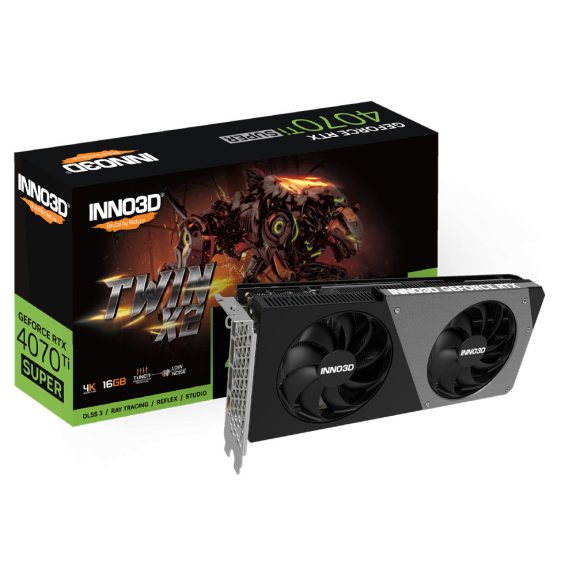 Vga kártya Inno3D GeForce RTX 4070 Ti Super 12GB Twin X2 (Felbontott csomagolás) Vga kártya Inno3D GeForce RTX 4070 Ti Super 12GB Twin X2 (Felbontott csomagolás)