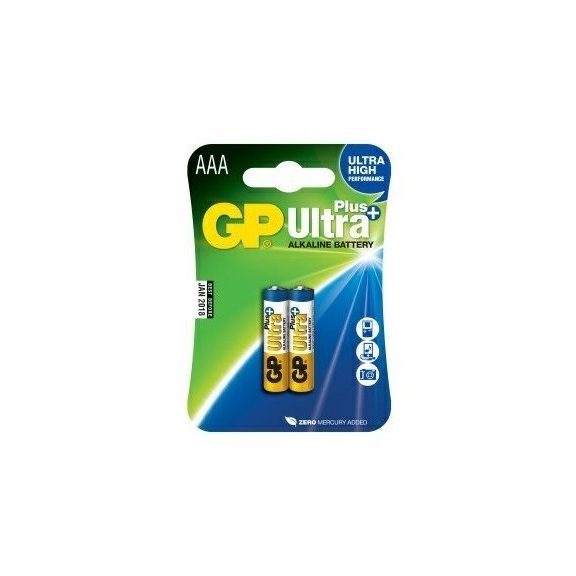 Elem GP Ultra Plus Alkáli AAA 2db/bliszter(ár/bl) Elem GP Ultra Plus Alkáli AAA 2db/bliszter(ár/bl)