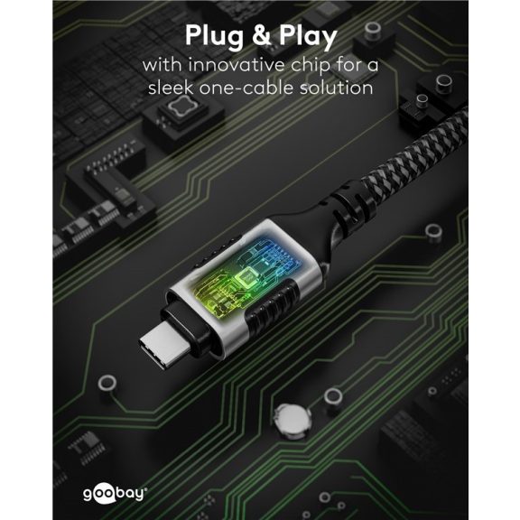 Goobay USB-C (apa) - RJ45 Ethernet (apa) kábel, 1,5 m