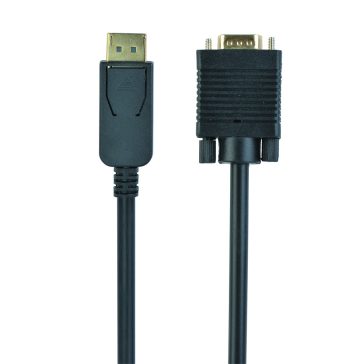   Gembird kábel Displayport 1.1V - VGA (apa-apa), 1,8m, fekete (CCP-DPM-VGAM-6)