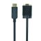 Gembird kábel Displayport 1.1V - VGA (apa-apa), 1,8m, fekete (CCP-DPM-VGAM-6)