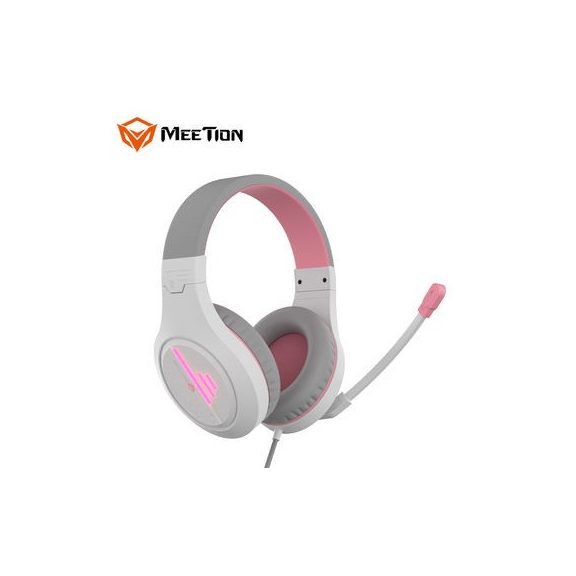 Meetion MT-HP021 gamer fejhallgató White/Pink 3,5 mm Jack+USB Meetion MT-HP021 gamer fejhallgató White/Pink 3,5 mm Jack+USB