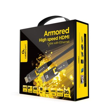   Gembird aktív optikai (AOC) HDMI kábel (apa-apa) 20 m (v2.0, 4k 60Hz) (CCAP-HDMIDD-AOC-20M)