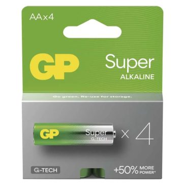 Elem GP Super Alkáli elem AA 4db (ár/csom)