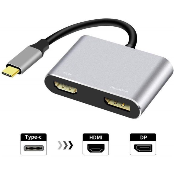 VCOM kábel átalakító USB Type-C apa - Displayport + HDMI anya (CU434M) VCOM kábel átalakító USB Type-C apa - Displayport + HDMI anya (CU434M)