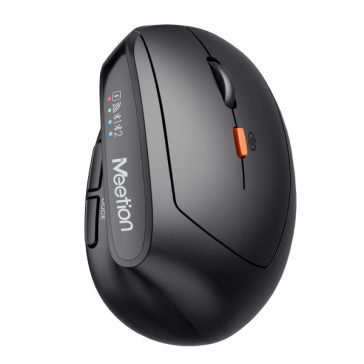 Meetion ergonómikus egér  BTM008 2,4G+Bluetooth  Black