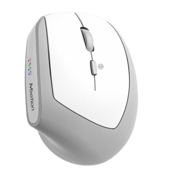 Meetion ergonómikus egér BTM008 2,4G+Bluetooth White Meetion ergonómikus egér BTM008 2,4G+Bluetooth White