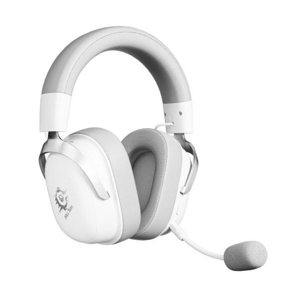 Meetion FORK PRO Vezetékes+2,4G+Bluetooth gamer fejhallgató (White+Gray)