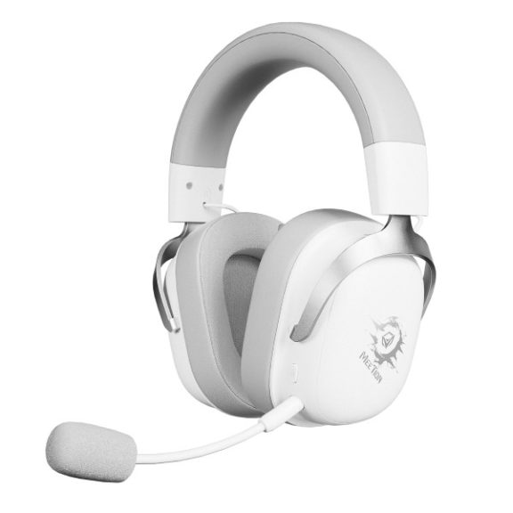 Meetion FORK PRO Vezetékes+2,4G+Bluetooth gamer fejhallgató (White+Gray)