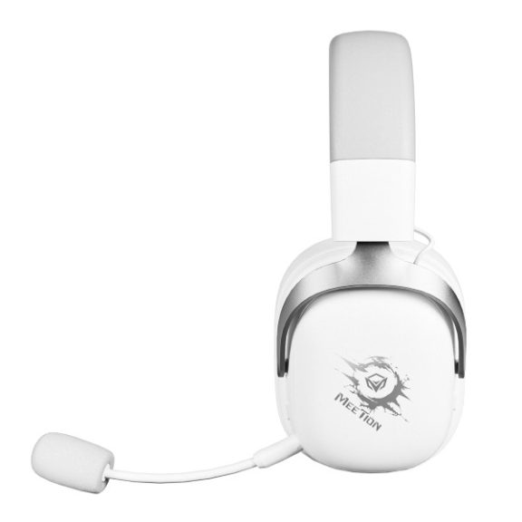 Meetion FORK PRO Vezetékes+2,4G+Bluetooth gamer fejhallgató (White+Gray)