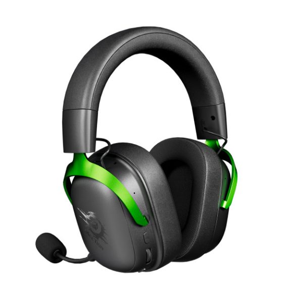 Meetion FORK PRO Vezetékes+2,4G+Bluetooth gamer fejhallgató (Black+Green)
