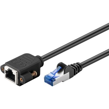 Goobay S/FTP CAT 6A hosszabbító kábel, 2 m, fekete