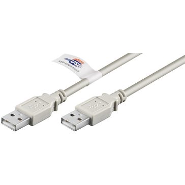   Goobay USB 2.0 (apa) - USB 2.0 (apa) kábel 5 m, hivatalos USB tanúsítvánnyal, szürke