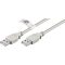 Goobay USB 2.0 (apa) - USB 2.0 (apa) kábel 5 m, hivatalos USB tanúsítvánnyal, szürke