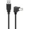 Goobay USB 2.0 printerkábel 90°-ban hajlított csatlakozóval 3 m fekete