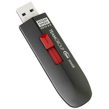 Pendrive 256GB Team C212 USB 3.2 fekete (H)