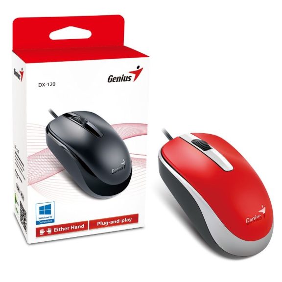 Genius egér DX-120 piros USB Genius egér DX-120 piros USB