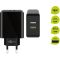 Goobay hálózati töltő 28W 1xUSB-A, 1xUSB-A QC3.0, fekete