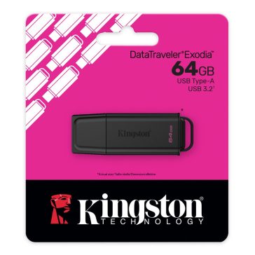 Pendrive 64GB Kingston DT Exodia USB 3.2 Gen 1 fekete