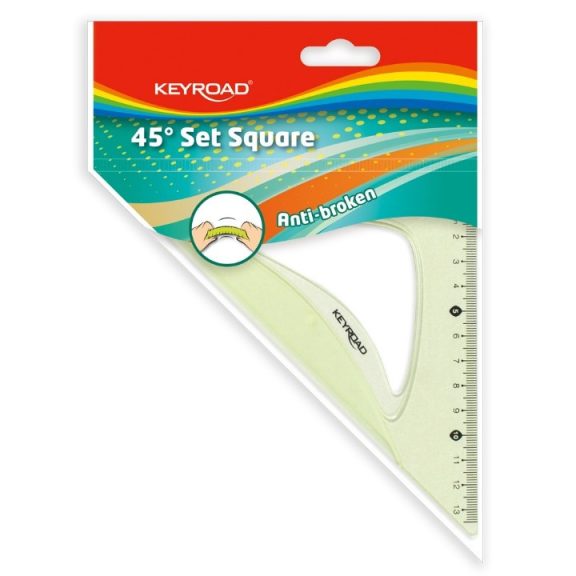 Vonalzó Keyroad törhetetlen 45 fokos 13 cm Vonalzó Keyroad törhetetlen 45 fokos 13 cm