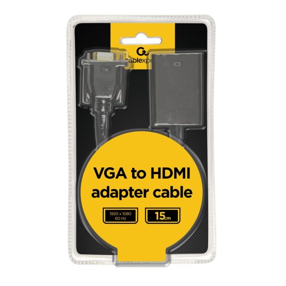 Gembird kábel átalakító VGA (apa) - HDMI (anya) audio támogatással (A-VGA-HDMI-01) Gembird kábel átalakító VGA (apa) - HDMI (anya) audio támogatással (A-VGA-HDMI-01)