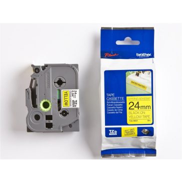   Brother nyomtatószalag Tze-S651 P-touch sárga alap, fekete betű 24mm